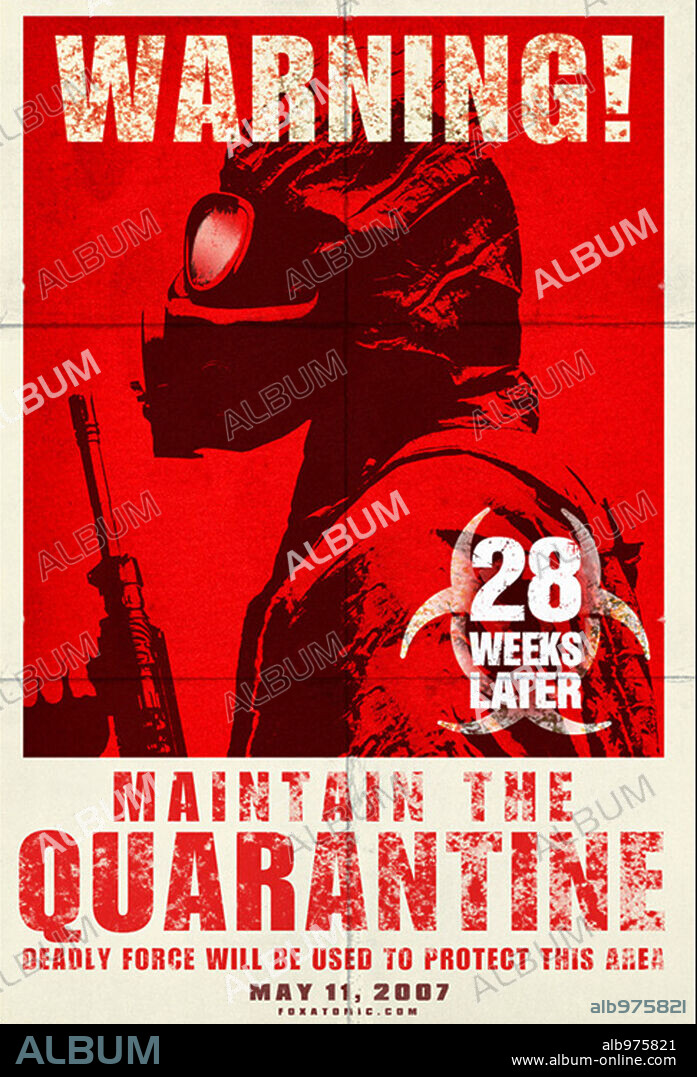 Poster of 28 WEEKS LATER, 2007, directed by JUAN CARLOS FRESNADILLO. Copyright FOX ATOMIC/DNA FILMS/UK FILM COUNCIL/ FIGMENT FILMS/SOCIEDAD.