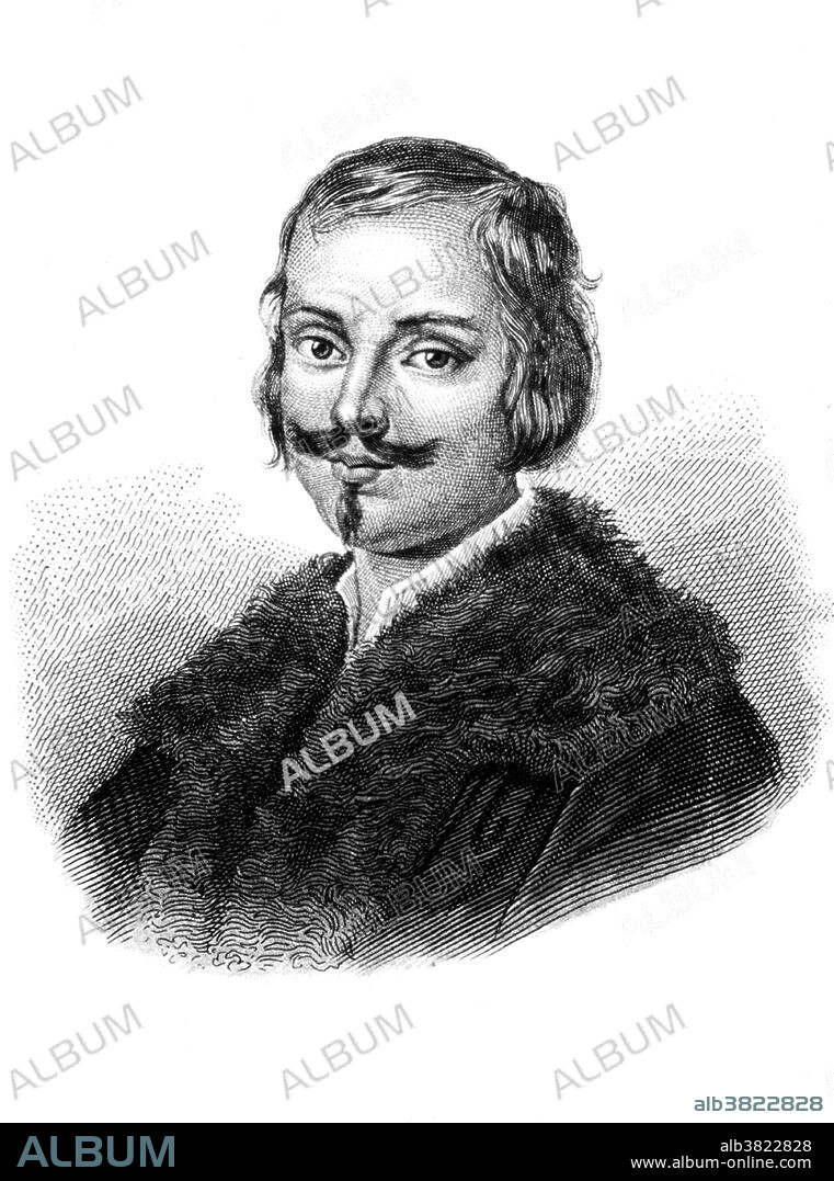 Evangelista Torricelli (October 15, 1608 - October 25, 1647) was an Italian physicist and mathematician. In 1642 he became grand-ducal mathematician and professor of mathematics at the University of Pisa. In this role he solved some of the great mathematical problems of the day, such as finding a cycloid's area and center of gravity. He also designed and built a number of telescopes and simple microscopes. His chief invention was the mercury barometer, scientific instrument used in meteorology to measure atmospheric pressure. The torr, a unit of pressure used in vacuum measurements, is named after him. He also discovered Torricelli's Law, regarding the speed of a fluid flowing out of an opening. He is also famous for the discovery of the Torricelli's trumpet or horn whose surface area is infinite, but whose volume is finite. He was also a pioneer in the area of infinite series. He died in 1687, after having contracted typhoid fever, at the age of 39.