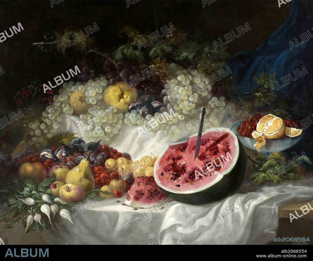 EUGENIO LUCAS VELAZQUEZ. Eugenio Lucas Velázquez / 'Still Life', 1849, Spanish School, Oil on canvas, 79 cm x 100 cm, P04435.
