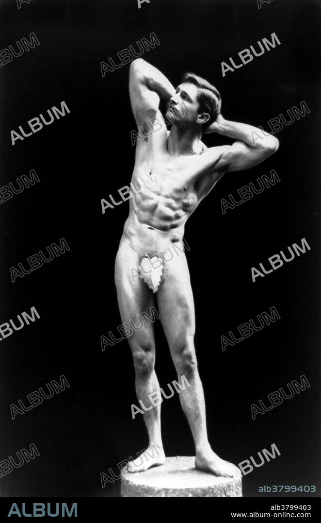 Entitled: "Nude male, Professor B.A. McFadden, standing on pedestal, wearing a fig leaf, with hands behind head." Photographed by Fitz W. Guerin, 1893. Erotic photography is a style of art photography of an erotic and even a sexually suggestive or sexually provocative nature. Erotic photography is generally a composed image of a subject in a still position. Though the subjects of erotic photography are usually completely or mostly unclothed, that is not a requirement. Erotic photography should be distinguished from nude photography, which contains nude subjects not necessarily in an erotic situation, and pornographic photography, which is of a sexually explicit nature.