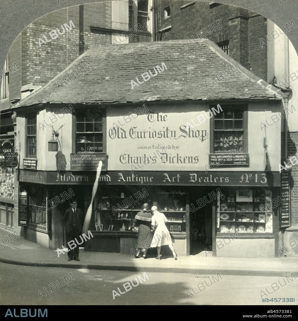 'The Old Curiosity Shop, London, England', c1930s. The Old Curiosity Shop built in 1567 on Portsmouth Street, Holborn was inspiration for Charles Dickens's novel of the same name. From "Tour of the World". [Keystone View Company, Meadville, Pa., New York, Chicago, London].