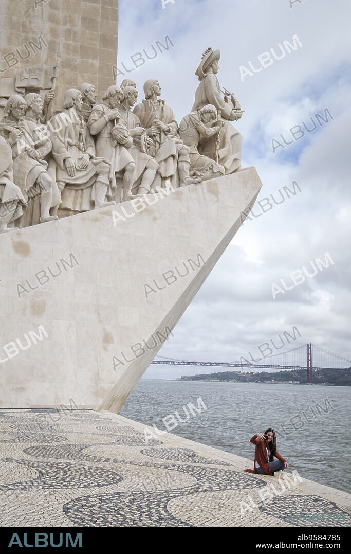 Monument to the Discoveries , -Monument to the Discoveries-, built in 1960, Belém, Lisbon, Portugal.
