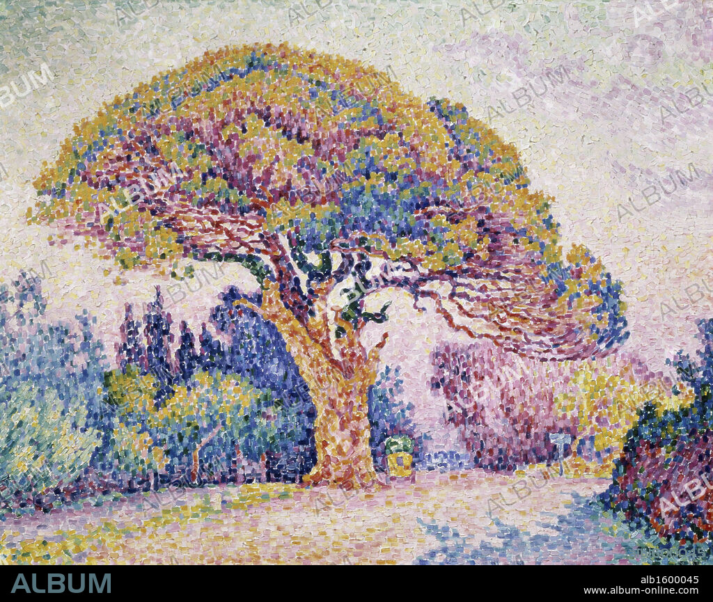 Pine Tree in St.Tropez   1909   Paul Signac (1863-1935/French)   Oil on canvas  Pushkin Museum of Fine Arts, Moscow.