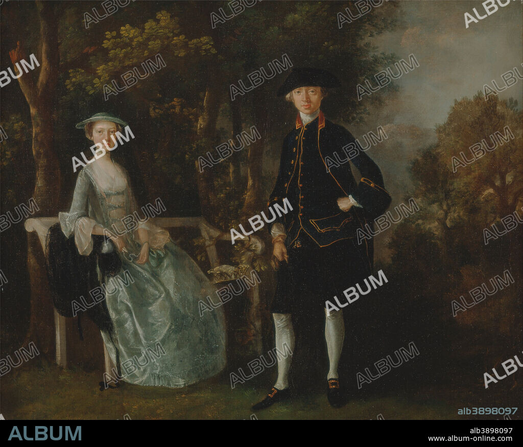 THOMAS GAINSBOROUGH. Lady Lloyd and Her Son, Richard Savage Lloyd, of Hintlesham Hall, Suffolk. Date/Period: Between 1745 and 1746. Painting. Oil on canvas. Height: 635 mm (25 in); Width: 762 mm (30 in).