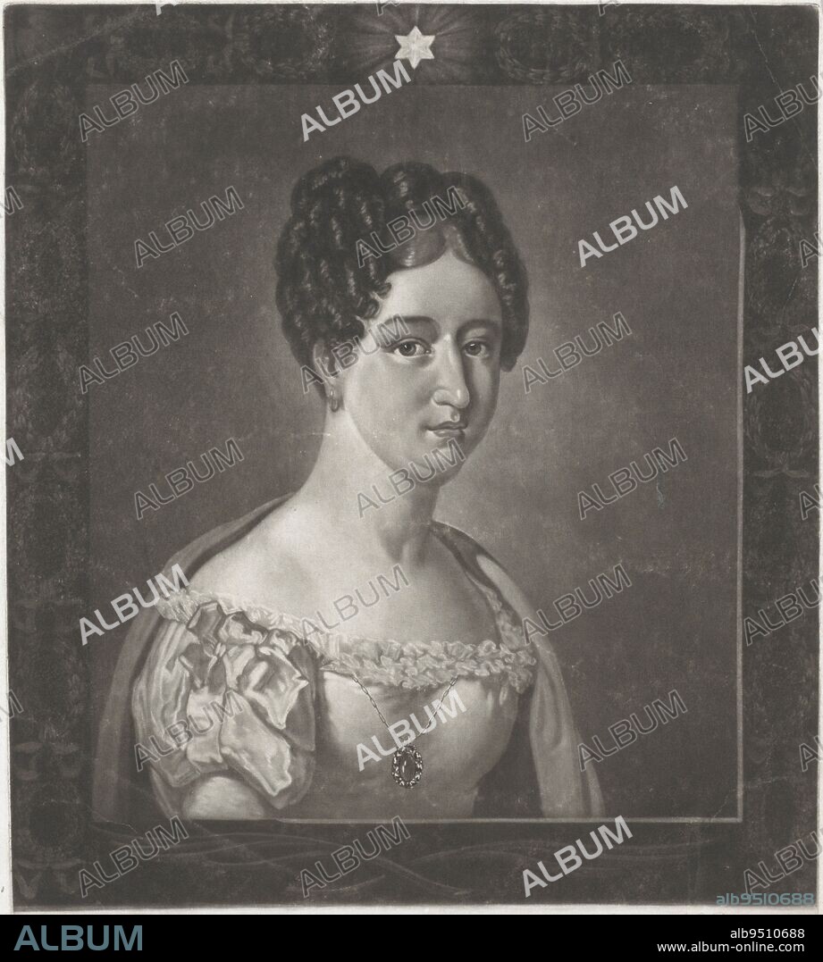 Portrait of Grand Duchess Adelheid of Oldenburg, Princess of Anhalt-Bernburg-Schaumburg-Hoym. In the margin her name, titles and date of birth. Portrait of Adelheid of Anhalt-Bernburg-Schaumburg-Hoym, print maker: Frederik Christiaan Bierweiler, (mentioned on object), after: Wilhelm Tischbein, (mentioned on object), publisher: A. Garlichs, (mentioned on object), print maker: Altona, publisher: Bremen, 1819, paper, engraving, h 437 mm × w 307 mm.