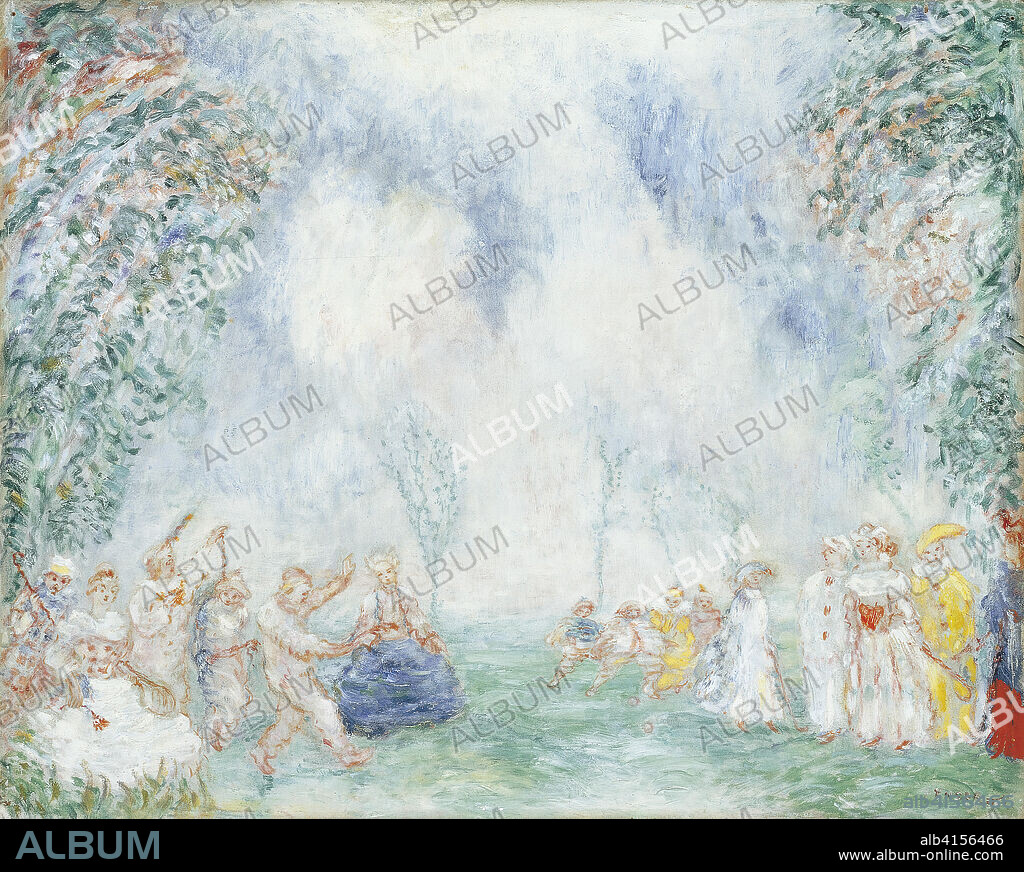 James Ensor (Ostend, 1860-1949). Jardin d'amour (ca. 1925). Oil on panel. 36.8 x 46 cm.