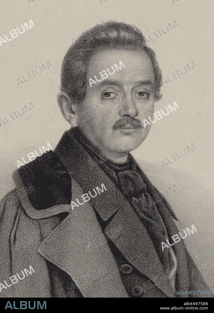 ANONYMOUS. Portrait of the composer Alexei Fyodorovich Lvov (1798-1870).