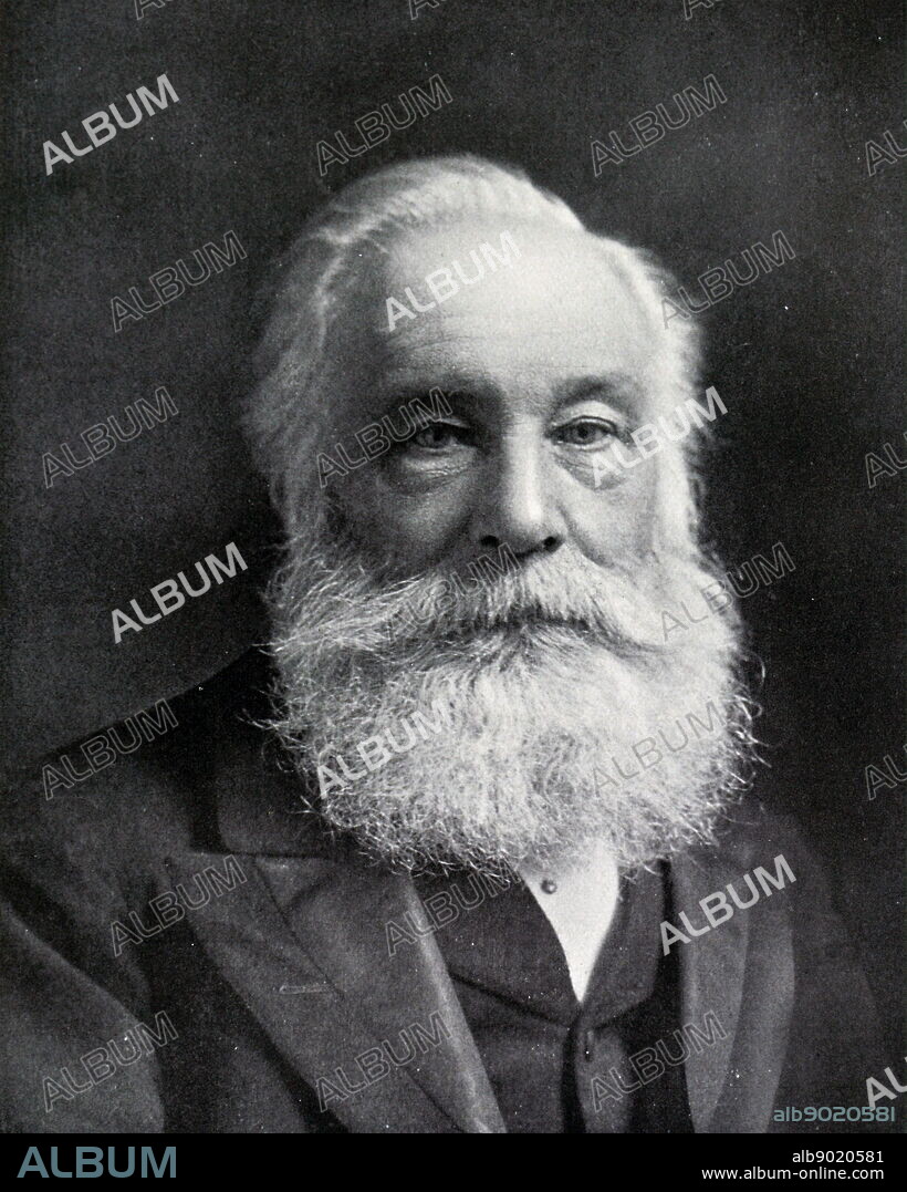 Photographic portrait of William Henry Perkin (1838-1907) an English chemist best known for his accidental discovery of the first aniline dye: the purple mauveine. Dated 20th century.