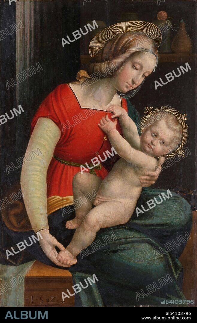 DEFENDENTE FERRARI und RAFAËL (COPY AFTER). Madonna and Child. Dating: 1526. Measurements: h 56 cm × w 37 cm; d 8.0 cm.