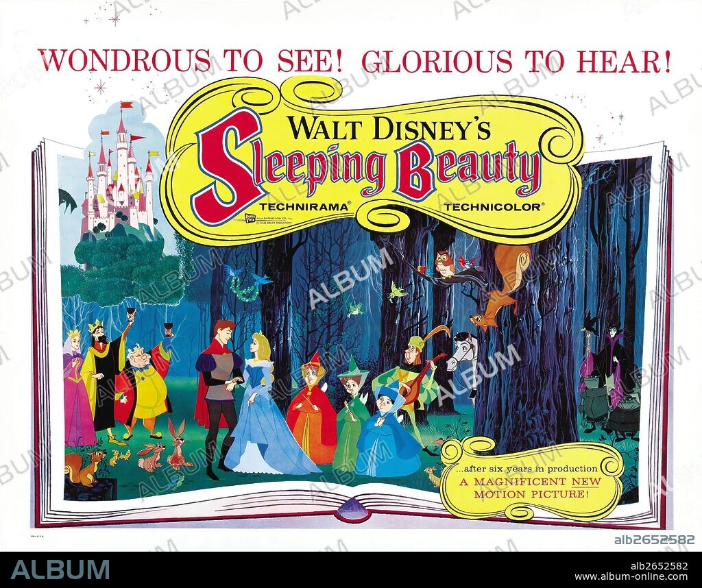Affiche de SLEEPING BEAUTY, 1959, réalisé par WOLFGANG REITHERMAN. Copyright WALT DISNEY PRODUCTIONS.