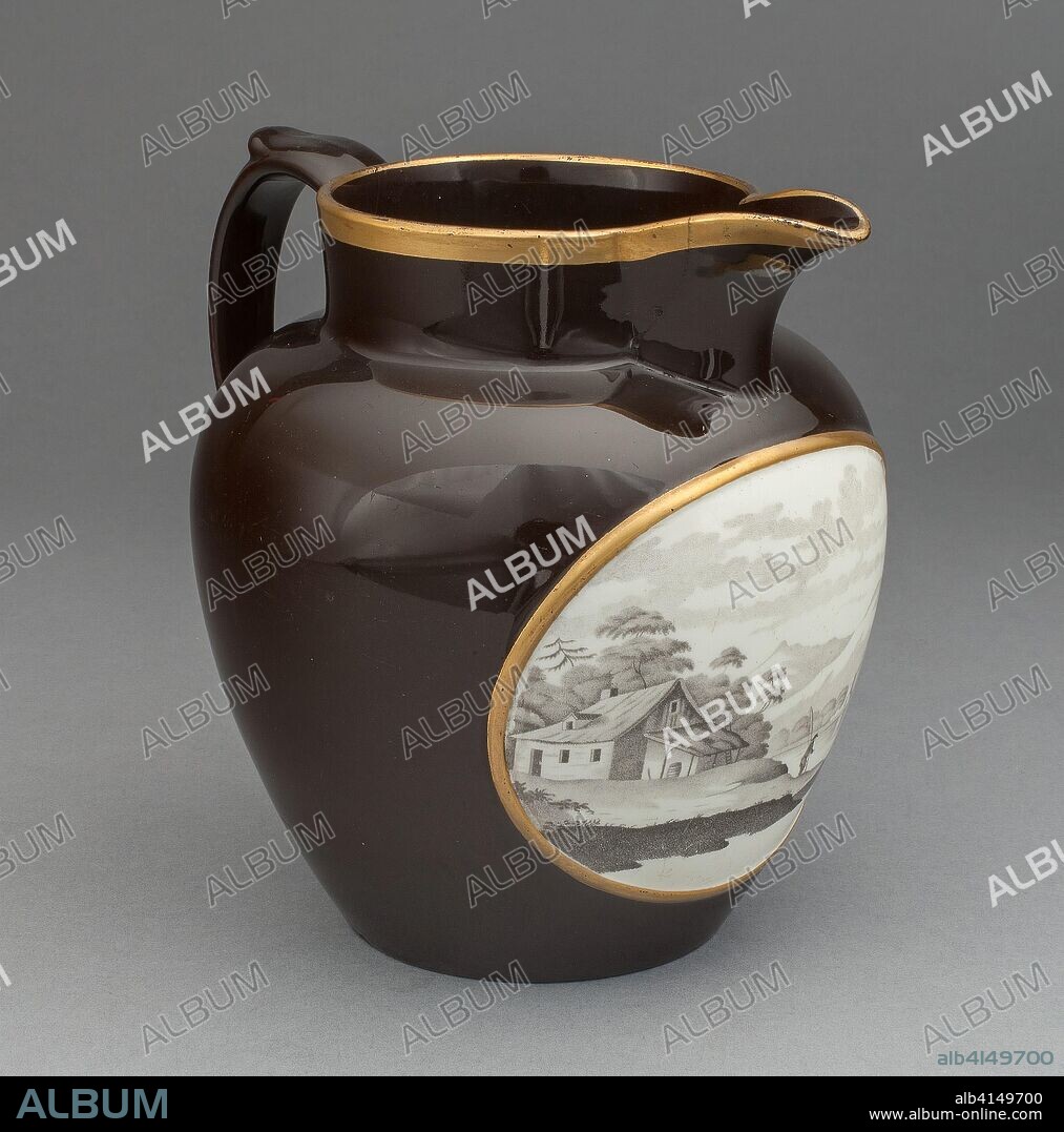 SPODE LIMITED. Jug. Spode Pottery & Porcelain Factory; English, founded 1767. Date: 1810-1820. Dimensions: 16 x 17.8 cm (6 5/16 x 7 in.). Lead-glazed earthenware with lustre decoration. Origin: Stoke on Trent.