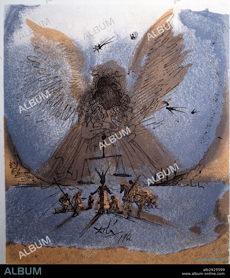 SALVADOR DALÍ. PEDRO CALDERON DE LA BARCA. ESCRITOR ESPAÑOL . . ILUSTRACION PARA LA VIDA ES SUEÑO. AGUAFUERTE EN COLOR DE SALVADOR DALI . . . ATENCION: AUTOR CONTEMPORANEO SUJETO A COPYRIGHT ©. EL CLIENTE FINAL ES RESPONSABLE DE LA GESTION DE LOS DERECHOS DE AUTOR CON LAS SOCIEDADES EXISTENTES DE GESTION DE DERECHOS O DIRECTAMENTE CON LOS ORGANISMOS TITULARES DE LOS MISMOS.