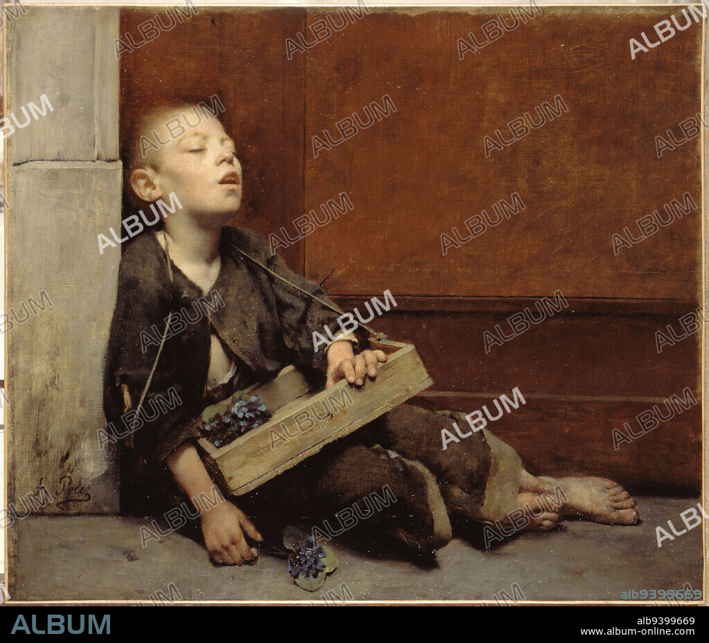 A martyr. The Merchant of Violets, Pelez, Fernand, Painter, In 1885, 4th quarter of the 19th century, Painting, Painting in oil, Canvas, Height: 87 cm, Width: 100 cm, Dimensions - Frame:, Height: 89.5 cm, Width: 104 cm, Thickness: 3.5 cm.