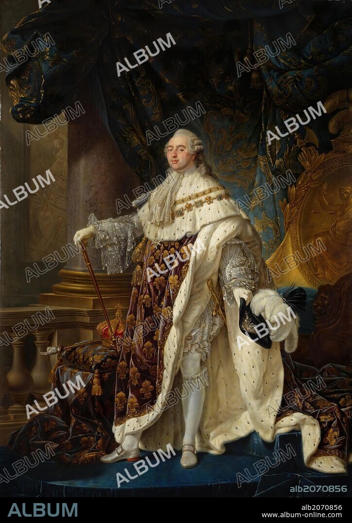 ANTOINE FRANÇOIS CALLET. Antoine-François Callet / 'Luis XVI', 1778-1779, Escuela Francesa, Óleo sobre Lienzo, 275 cm x 193 cm, P02238.