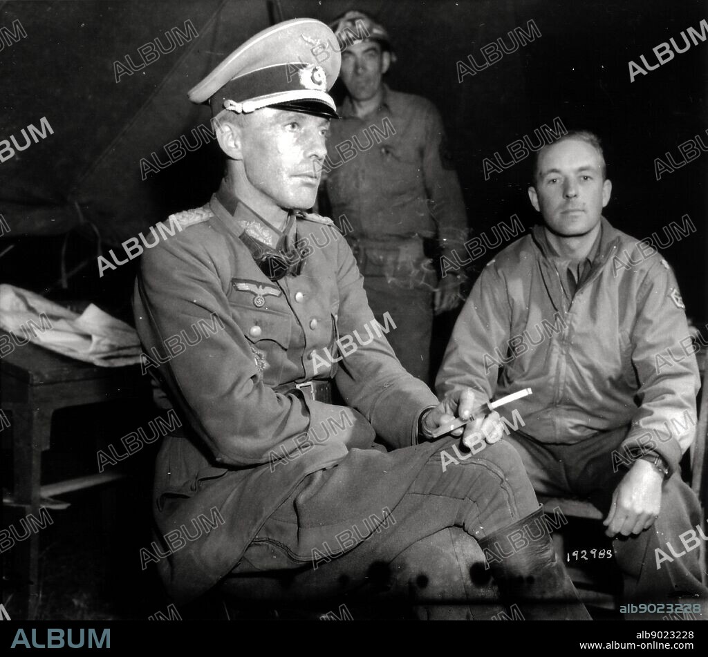 Photograph of Lieutenant General Otto Elfeldt (1895-1982) taken prisoner by US troops in France. A Generalleutnant German who served in the Heer in the Wehrmacht during World War II . Dated 1944.