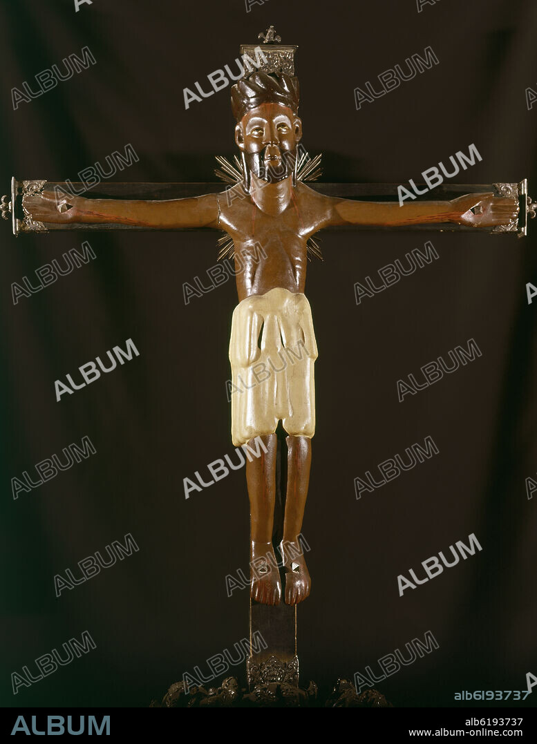 CRISTO DE LAS BATALLAS - SIGLO XI - TALLA ROMANICA EN MADERA LLEVADO POR EL CID EN TODAS SUS BATALLAS.