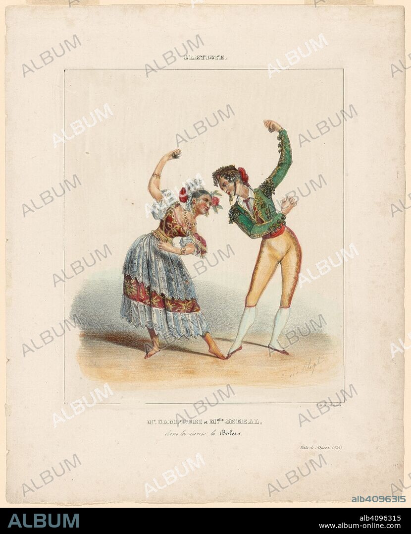 MARIE-ALEXANDRE MENUT ALOPHE. Dolores Serral and Mariano Camprubí dances the Bolero.