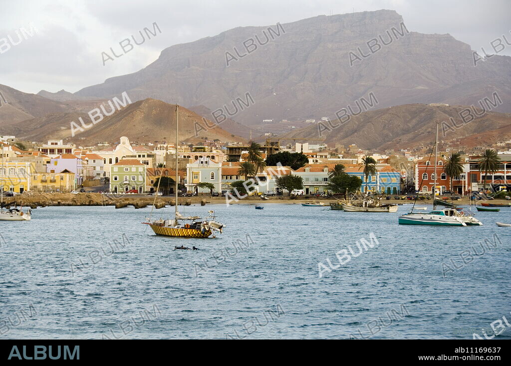 Harbour of Mindelo, Sao Vicente, Cape Verde Islands, Africa.