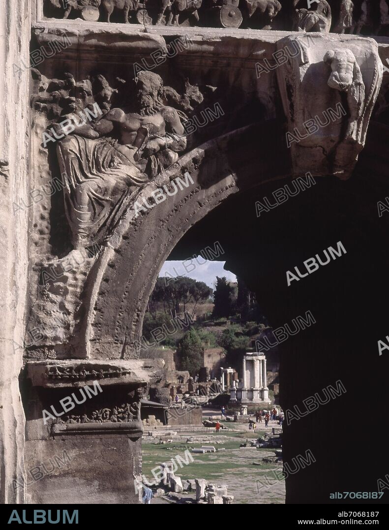 DETALLE DE LA ENJUTA DEL ARCO MAYOR DEL ARCO DE SEPTIMIO SEVERO, 203 DC.