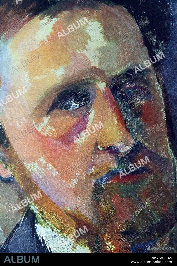 Portrait of Joachim Gasquet (1873-1921) French author, poet, and art critic. Painted by Paul Cézanne (1839-1905) French artist and Post-Impressionist painter. Dated 1880.
