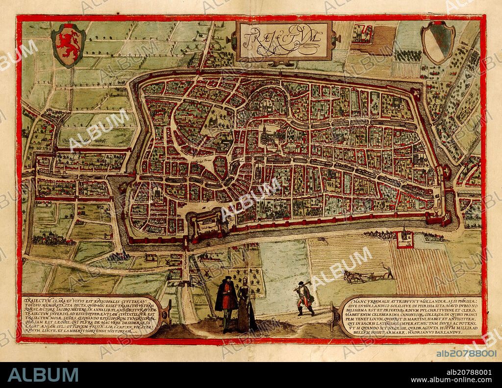 GEORG BRAUN 1541-1622 / FRANS HOGENBERG. CIVITATES ORBIS TERRARUM - UTRECHT (HOLANDA) - GRABADO - 1572.
