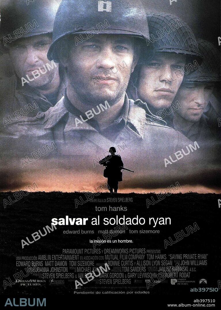 Poster de SALVAR AL SOLDADO RYAN, 1998 (SAVING PRIVATE RYAN), dirigida por STEVEN SPIELBERG. Copyright DREAMWORKS.