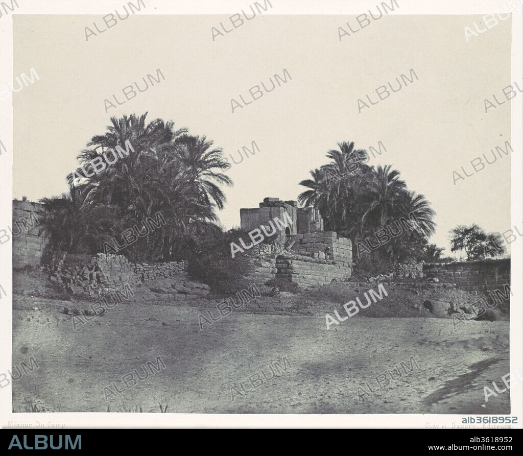 Nubie. Philoe. Artist: Maxime Du Camp (French, 1822-1894). Printer: Imprimerie photographique de Blanquart-Évrard, à Lille (French, active 1851-55). Date: 1850.