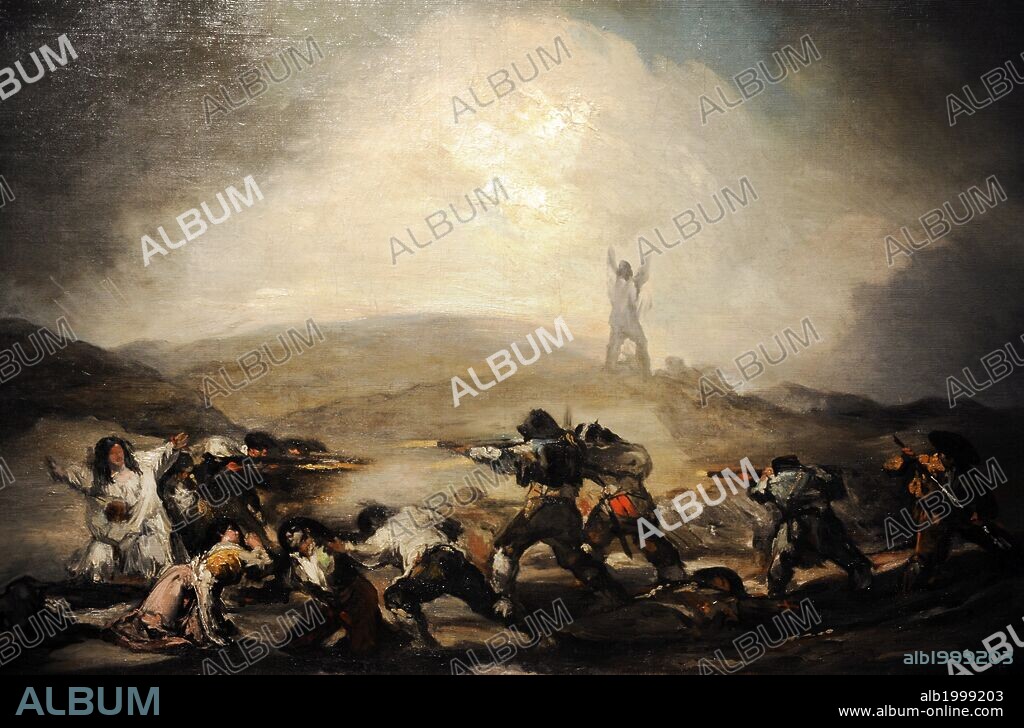 ARTE S. XVIII. ESPAÑA. GOYA, Francisco (Fuendetodos,1746-Burdeos,1828). Pintor y grabador español. "ESCENA DE LA GUERRA DE INDEPENDENCIA ESPAÑOLA", 1808. Museo de Bellas Artes. Budapest. Hungría. Europa.