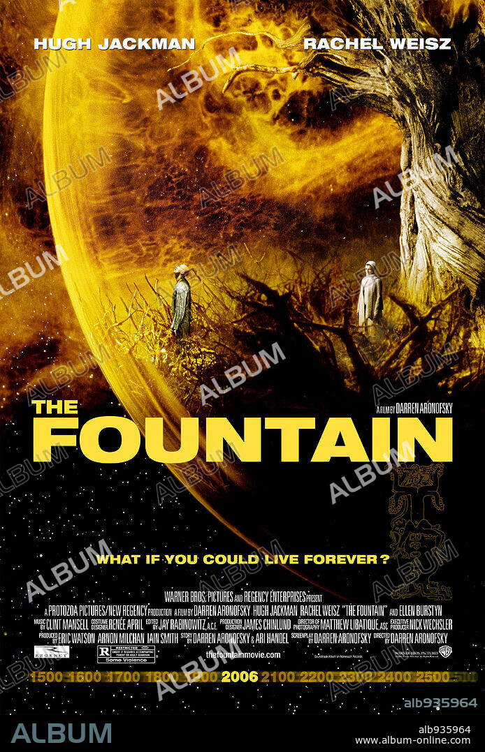 Poster de LA FUENTE DE LA VIDA, 2006 (THE FOUNTAIN), dirigida por DARREN ARONOFSKY. Copyright WARNER BROS. PICTURES.