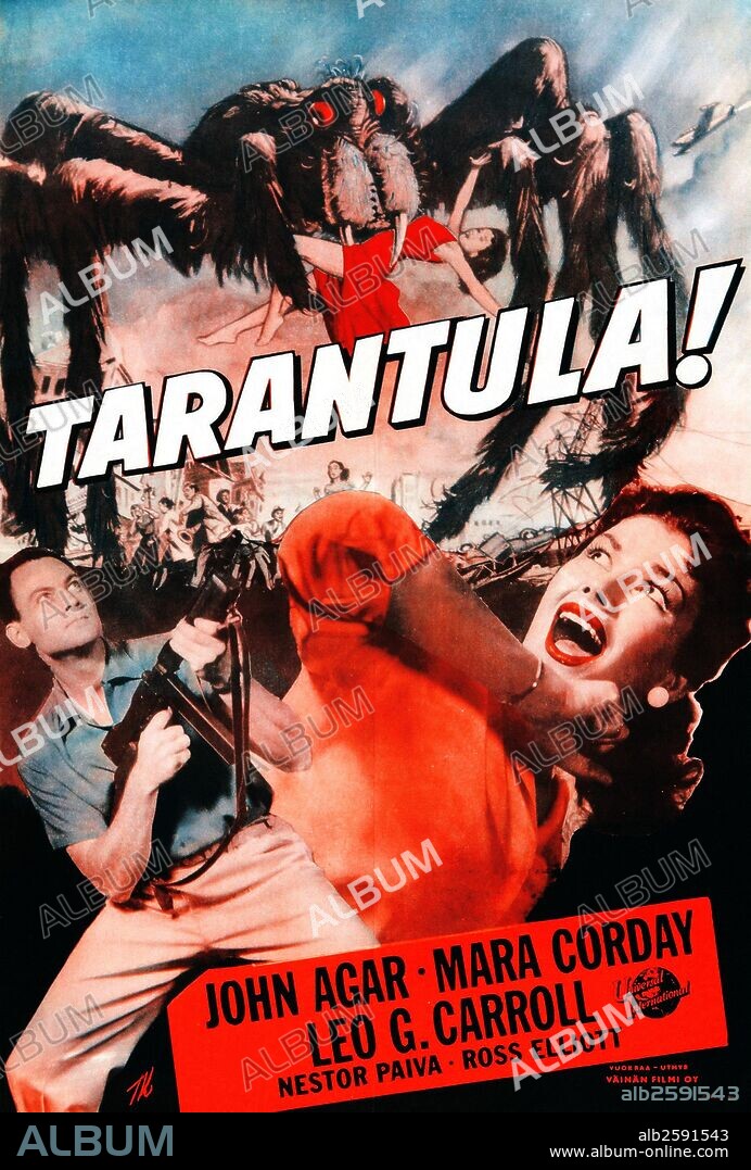 Tarantula is a 1955 science fiction film directed by Jack Arnold, and starring John Agar, Mara Corday and Leo G. Carroll. The screenplay by Robert M. Fresco and Martin Berkeley was based on a story by Arnold inspired by Fresco's teleplay for Science Fiction Theatre, "No Food for Thought", which was aired on May 14, 1955. .