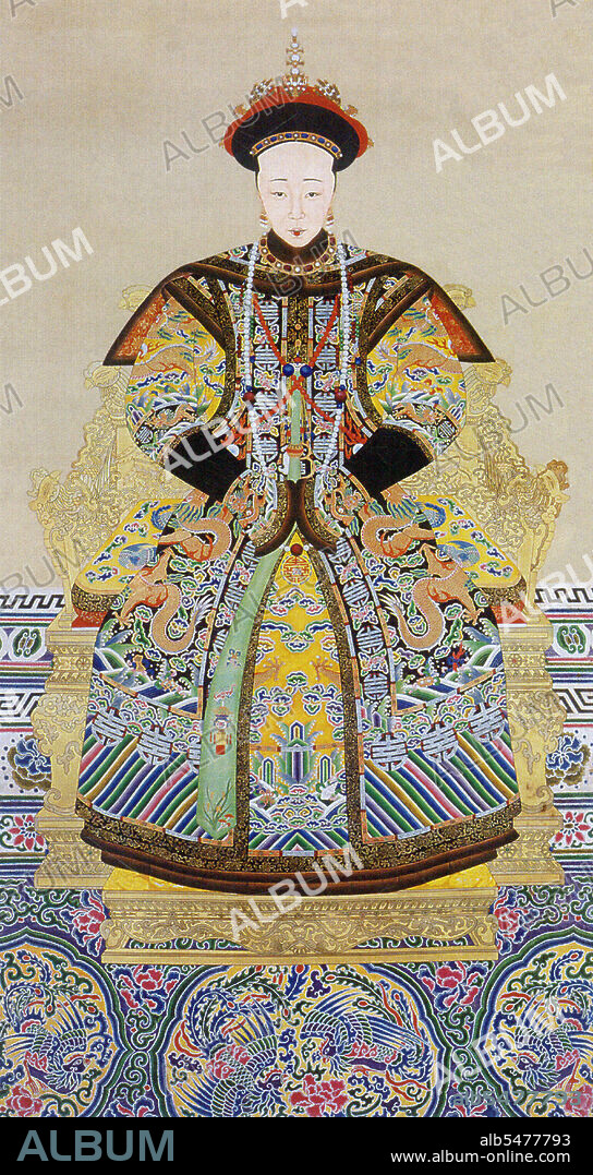Empress Mu Cheng was of the Niuhuru clan. She was the first Empress Consort of the Qing Dynasty Daoguang Emperor. Niuhuru became the principal wife of the then Prince Mianning in 1796. She died in 1808, and when in 1820 Mianning (Minning) ascended the throne as the Daoguang emperor, Niuhuru was posthumously made Empress and given the title of 'Empress Xiao Mu Cheng'. Long after her death she was removed from her tomb to the Muling mausoleum.