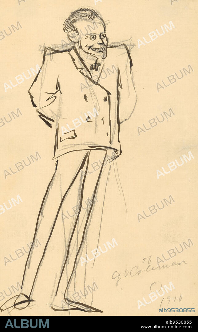 MARJORIE ORGAN. Glenn O. Coleman. Date: 1910. Ink and pencil on paper.