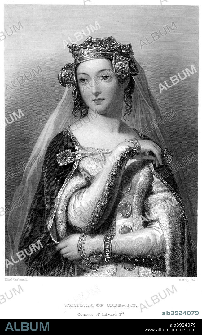 Philippa of Hainault (1314-1369), Queen consort of Edward III.