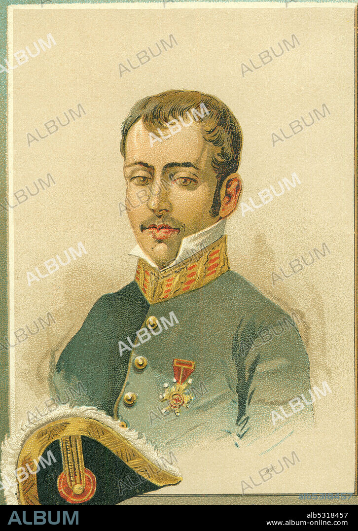Guerra de la Independencia (1808-1814). José Manso Solá (1785-1863), militar y guerrillero catalán. Grabado de 1895.
