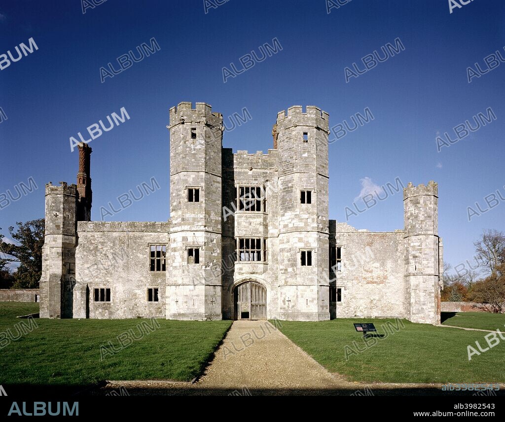 The Gatehouse, Titchfield Abbey, Fareham, Hampshire, 1999. Titchfield Abbey was founded as a Premonstratensian abbey in 1232. At the Dissolution of the Monasteries, it was converted into a mansion for the Earl of Southampron. The Tudor gatehouse is a spectacular survival.