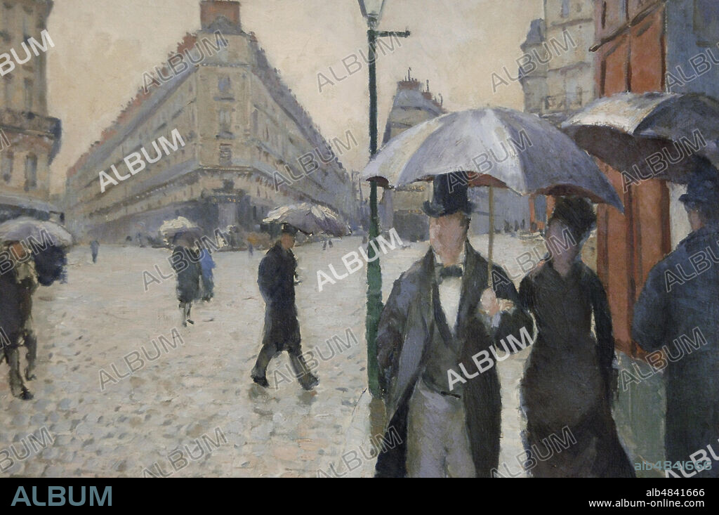 Gustave Caillebotte (1848-1894). Pintor francés. Calle de París, día lluvioso,1877. Oleo (212.2 x 276,2 cm). Museo Marmottan Monet. París. Francia.