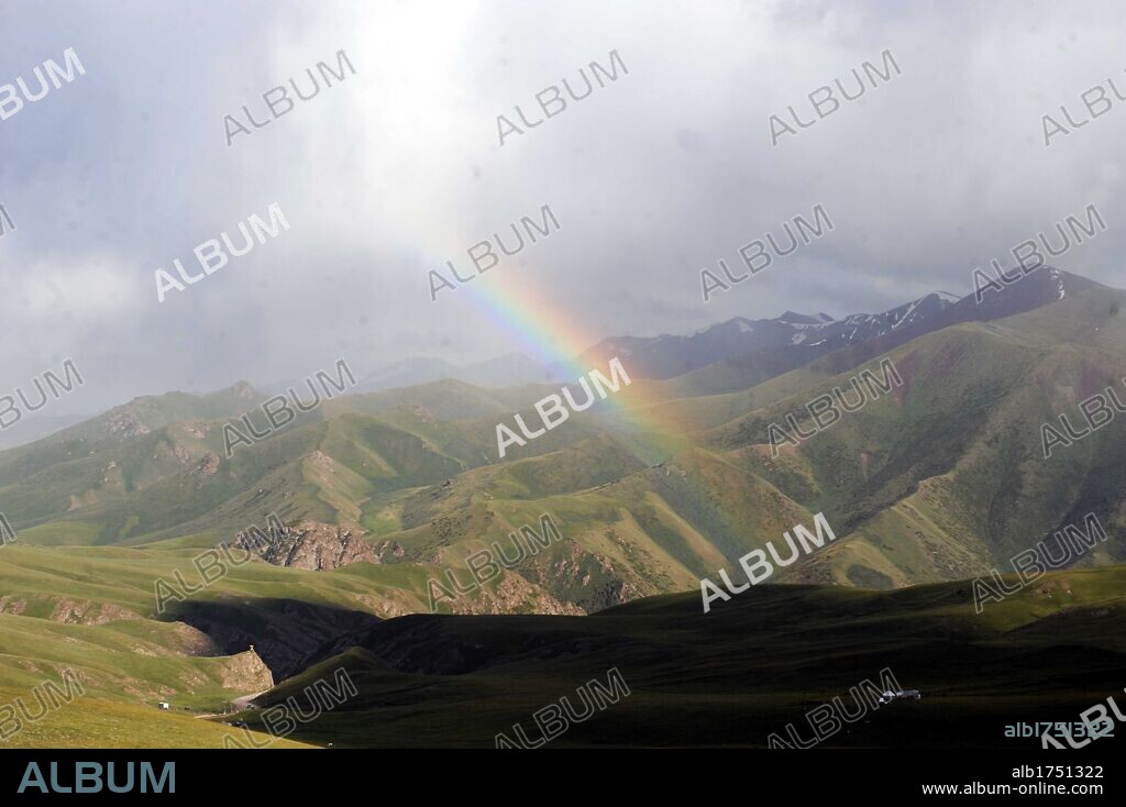 BISHKEK, July 1, 2011 Photo taken on June 30, 2011 shows the scenery of Naryn State, Kyrgyzstan. Kyrgyzstan, famous for its mountain and valley scenery with 90 percent of its territory more than 1,500 meters above sea level, is called ''Switzerland in central Asia' (Credit Image: © Sadat/Xinhua/ZUMAPRESS.com). 01/07/2011