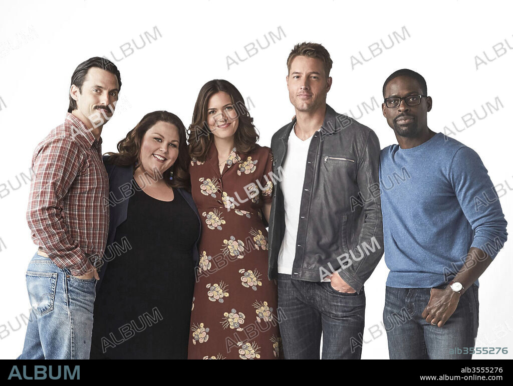 CHRISSY METZ, JUSTIN HARTLEY, MANDY MOORE, MILO VENTIMIGLIA and STERLING K. BROWN in THIS IS US, 2016, directed by DAN FOGELMAN, GLENN FICARRA and JOHN REQUA. Copyright 20TH CENTURY FOX TV.
