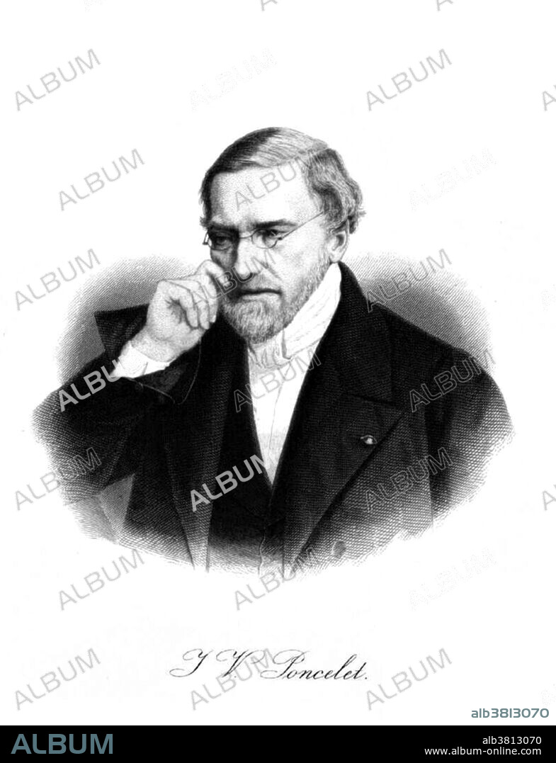 Jean-Victor Poncelet (July 1, 1788 - December 22, 1867) was a French engineer and mathematician. As a mathematician, his most notable work was in projective geometry, in particular, his work on Feuerbach's theorem. He also made discoveries about projective harmonic conjugates; among these were the poles and polar lines associated with conic sections. These discoveries led to the principle of duality, and also aided in the development of complex numbers and projective geometry. As a military engineer, he served in Napoleon's campaign against the Russian Empire in 1812, in which he was captured and held prisoner until 1814. Later, he served as a professor of mechanics at the Ã‰cole d'Application, and published Introduction Ã  la mÃ©canique industrielle, a work he is famous for, and improved the design of turbines and water wheels. He served as professor at the FacultÃ© des Sciences at the University of Paris, and finally as the commandant general of his alma mater, the Ã‰cole Polytechnique. He died in 1867 at the age of 79. His is one of the 72 names inscribed on the Eiffel tower.