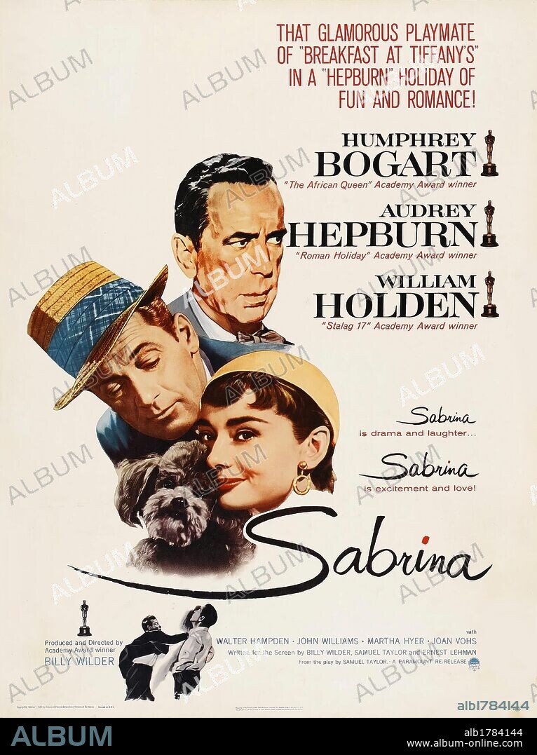 Poster of SABRINA, 1954, directed by BILLY WILDER. Copyright PARAMOUNT PICTURES.