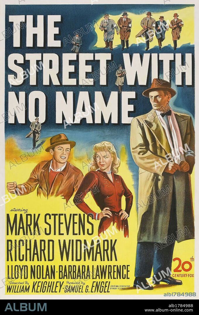 Poster de LA CALLE SIN NOMBRE, 1948 (THE STREET WITH NO NAME), dirigida por WILLIAM KEIGHLEY. Copyright 20TH CENTURY FOX.