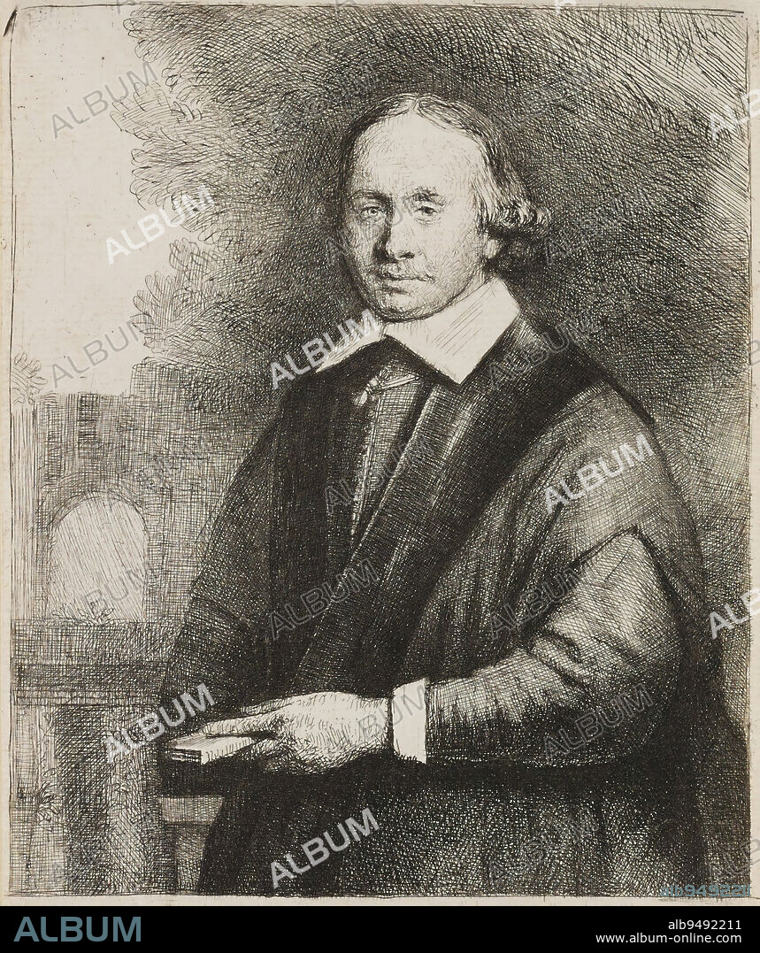 Jan Antonides Von Der Linden, Professor of Medicine, 1665, Rembrandt Harmensz. van Rijn, Dutch, 16061669, 4 15/16 x 4 1/8 in. (12.6 x 10.5 cm) (sheet), Etching and drypoint, The Netherlands, 17th century.