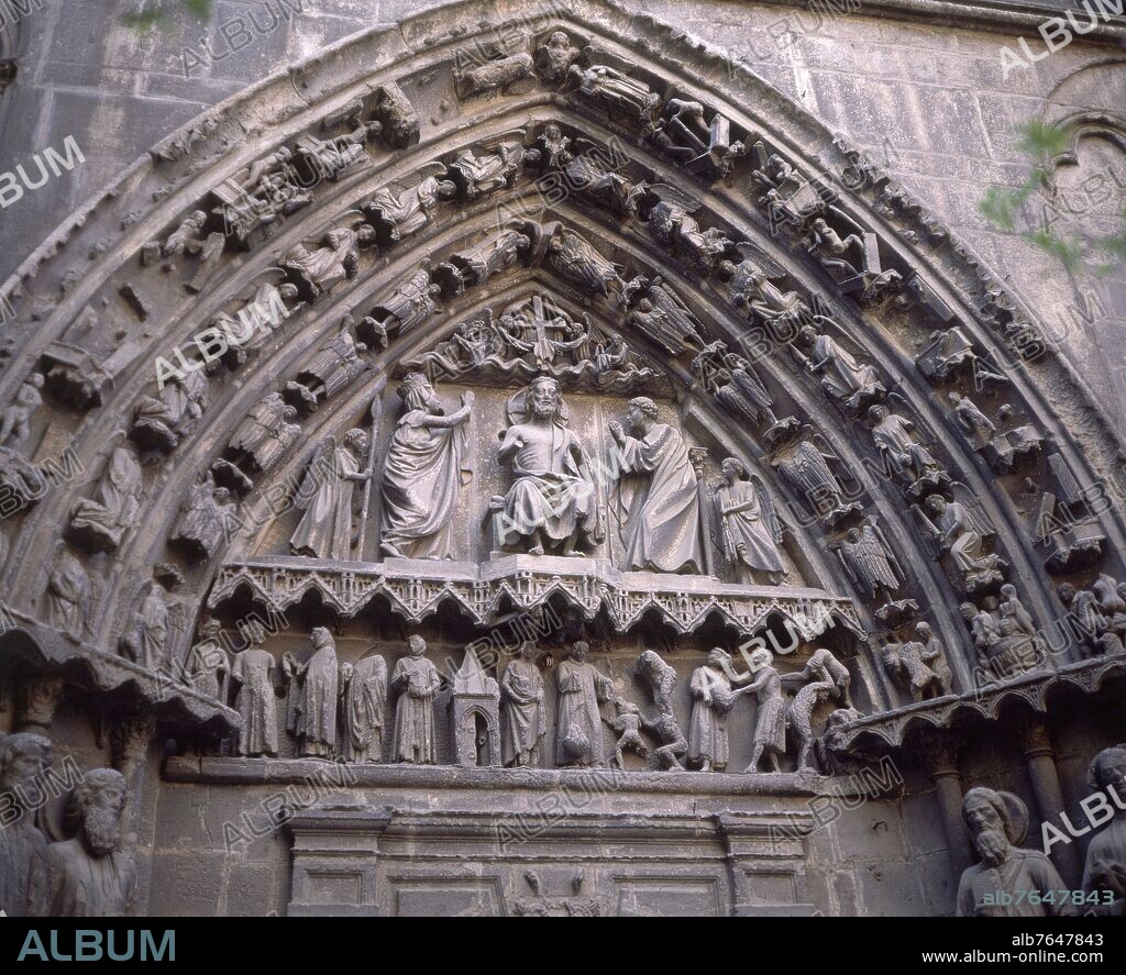 PORTADA DE LA CORONERIA O DE LOS APOSTOLES - SIGLO XIII - ESCULTURA GOTICA ESPAÑOLA.