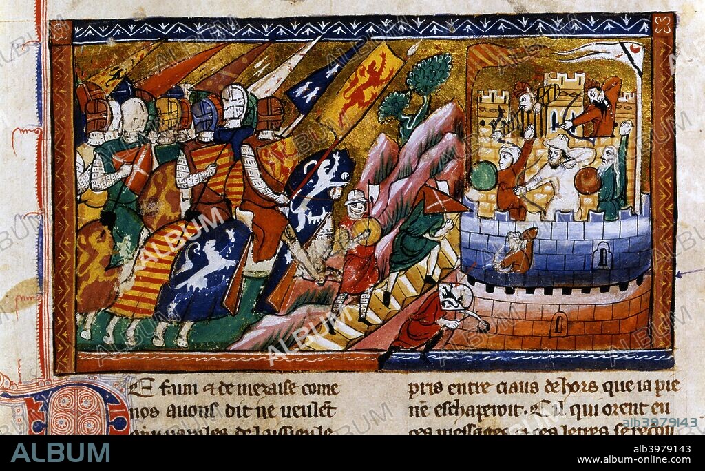 Siege of Antioch, c1097, (14th century). Illustration of a scene during the first crusade, from the Chronicle of William of Tyre, in the collection of the Bibliotheque Nationale, Paris.