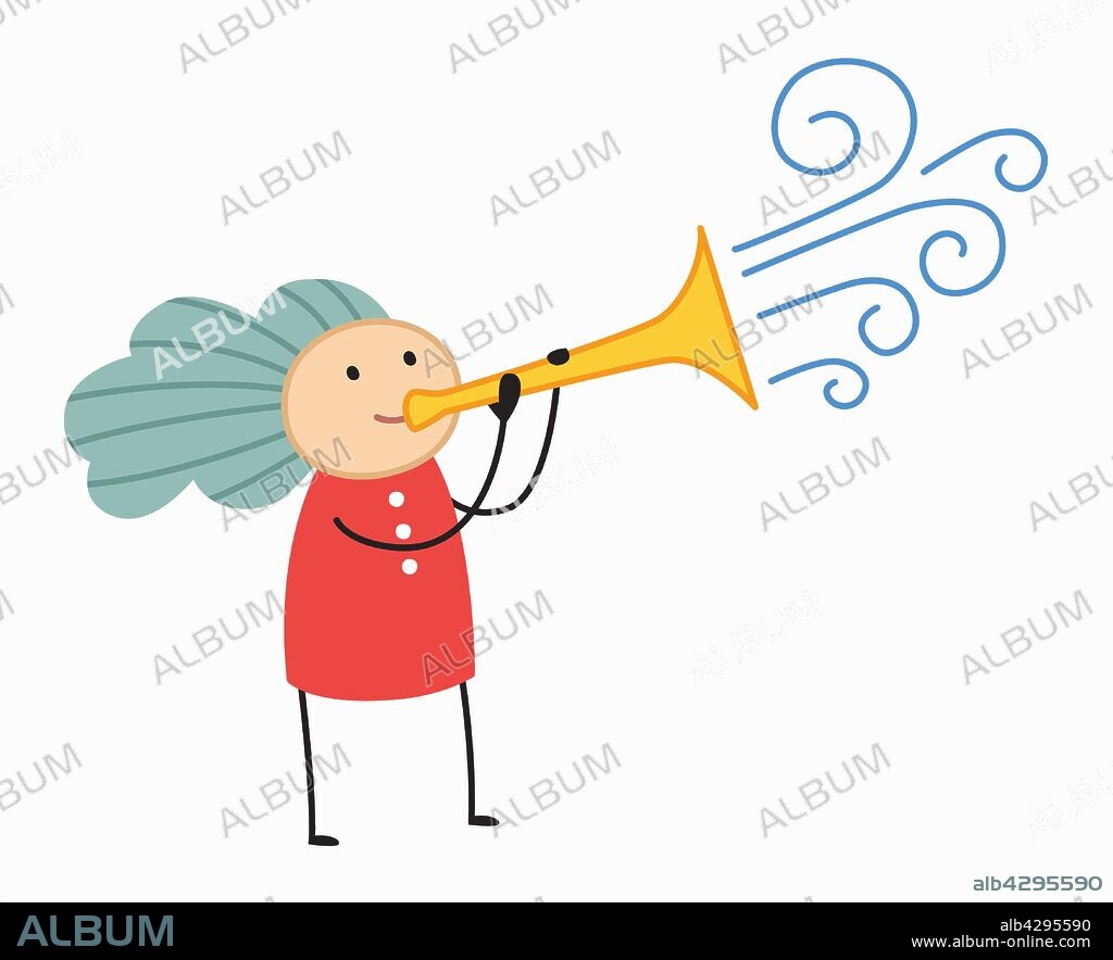 Girl playing trumpet.