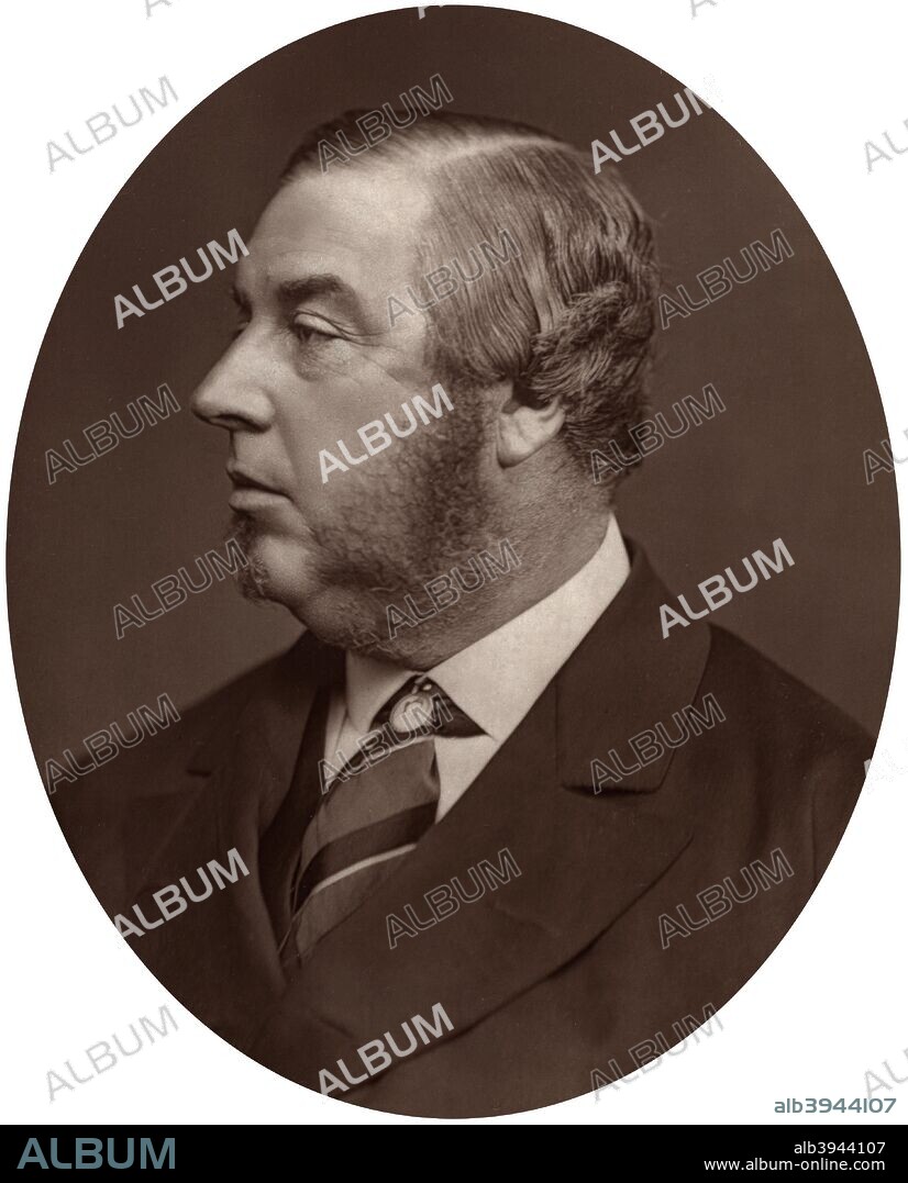 George Sclater-Booth MP, President of Local Government Board, 1878. While a Conservative member of parliament, Sclater-Booth was Secretary to the Poor Law Board. He promoted charitable assistance and relief from the public rates which caused so much distress to the poor, particularly in the East End of London. He was later Secretary to the Treasury, a privy councillor, and President of Local Government Board during which time he helped bring about the Pollution of Rivers Prevention Act of 1875. From Men of Mark: a gallery of contemporary portraits of men distinguished in the Senate, the Church, in science, literature and art, the army, navy, law, medicine, etc. Photographed from life by Lock and Whitfield, with brief biographical notices by Thompson Cooper. (Conducted by G. C. Whitfield.) (London, 1876-1883).