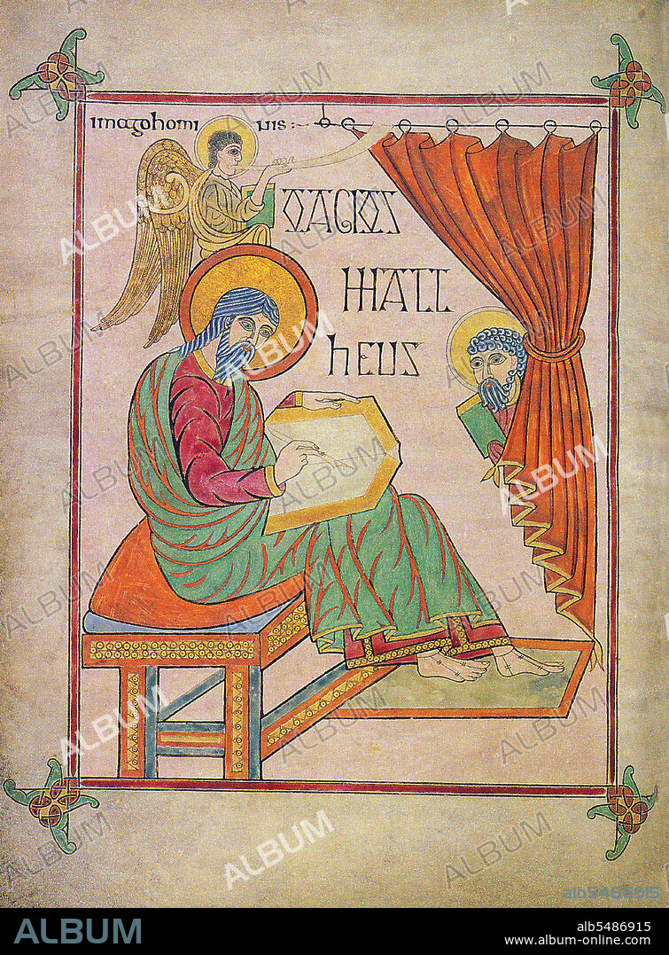 The Lindisfarne Gospels is an illuminated manuscript gospel book produced around the year 700 CE in a monastery on Lindisfarne Island, off the coast of Northumberland. It is now on display in the British Library in London. The manuscript is one of the finest works in the unique style of Hiberno-Saxon or Insular art, combining Mediterranean, Anglo-Saxon and Celtic elements. The Lindisfarne Gospels are presumed to be the work of a monk named Eadfrith, who became Bishop of Lindisfarne in 698 and died in 721. Current scholarship indicates a date around 715, and it is believed they were produced in honour of St. Cuthbert. However, it is also possible that Eadfrith produced them prior to 698, in order to commemorate the elevation of Cuthbert's relics in that year, which is also thought to have been the occasion for which the St Cuthbert Gospel was produced. The Gospels are richly illustrated in the insular style, and were originally encased in a fine leather binding covered with jewels and metals made by Billfrith the Anchorite in the 8th century. During the Viking raids on Lindisfarne, however, this cover was lost, and a replacement was made in 1852. The text is written in insular script. In the 10th century an Old English translation of the Gospels was made: a word-for-word gloss inserted between the lines of the Latin text by Aldred, Provost of Chester-le-Street. This is the oldest extant translation of the Gospels into the English language. The Gospels may have been taken from Durham Cathedral during the Dissolution of the Monasteries, ordered by Henry VIII, and were acquired in the early 17th century by Sir Robert Cotton from Thomas Walker, Clerk of the Parliaments. Cotton's library came to the British Museum in the 18th century, and from there to the British Library in London when this was separated from the British Museum.