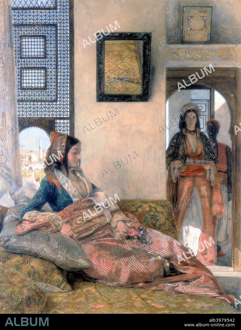 'Life in the Hareem', 1858. An Inmate of the Hareem, located in the collection at, Victoria and Albert Museum, London.
