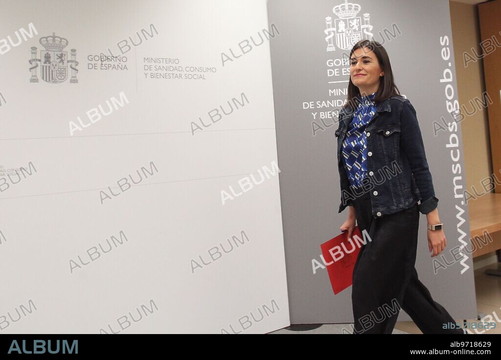 Madrid, 09/11/2018. Press conference by the Minister of Health Carmen Monzón to announce her resignation. Photo: Isabel Permuy ARCHDC.
