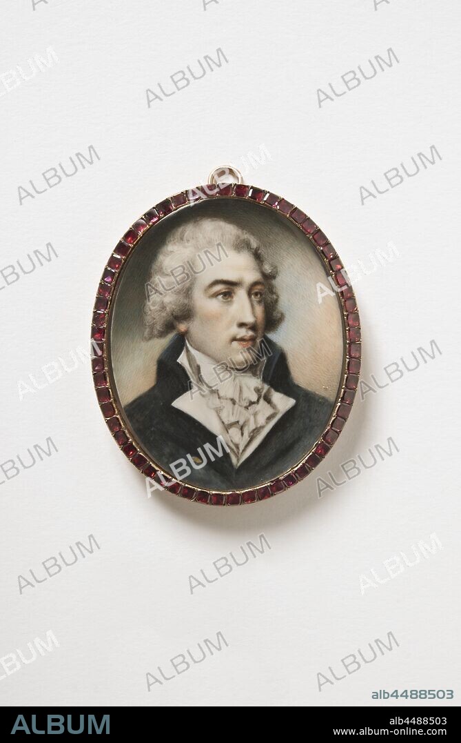 John Cox Dillman Engleheart, Richard Brinsley Sheridan, Richard Brinsley Sheridan (1751-1816), politician, playwright, painting, Watercolor on ivory.